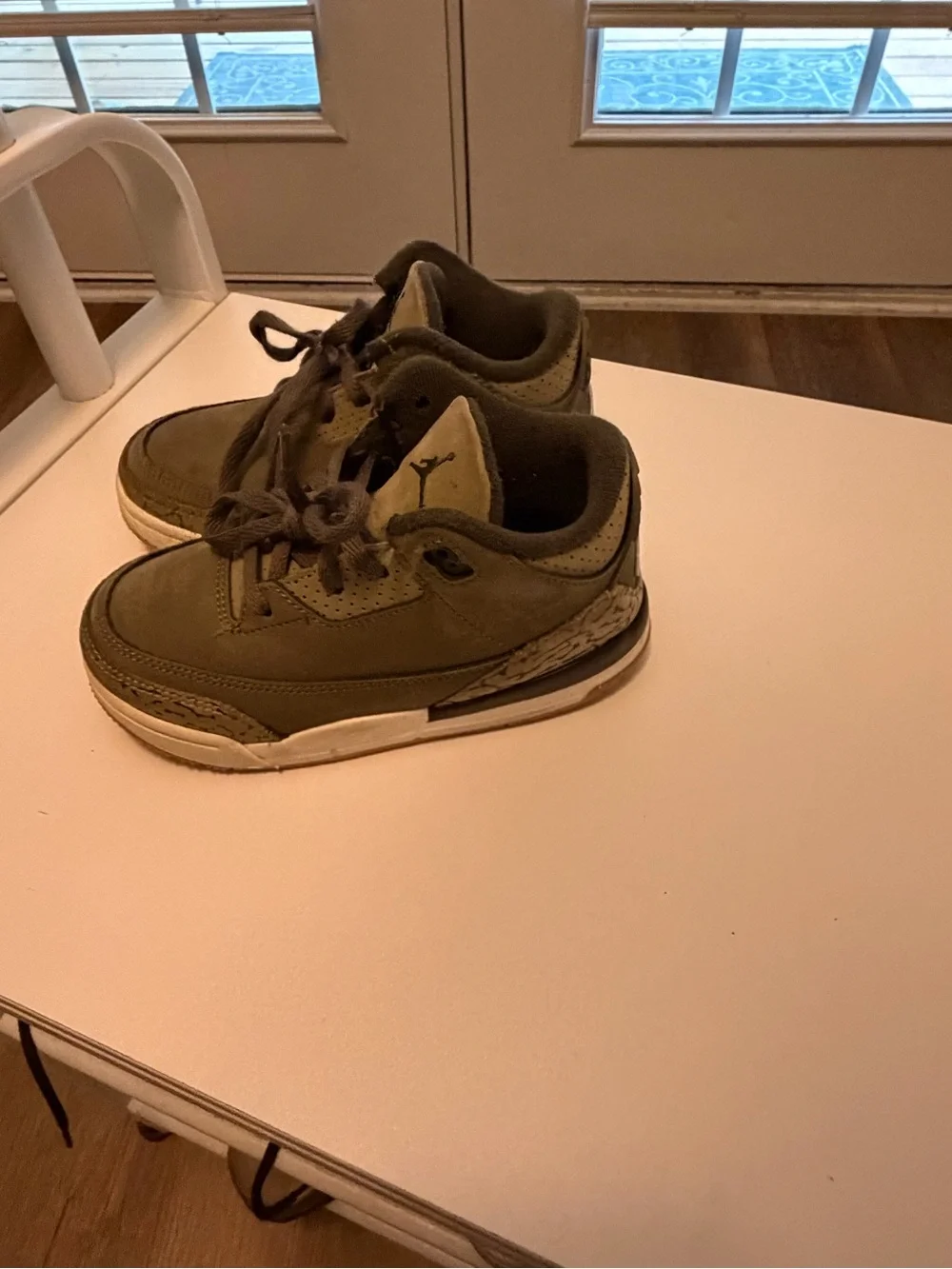 Jordan Kids 10C Olive Green Casual Sneakers